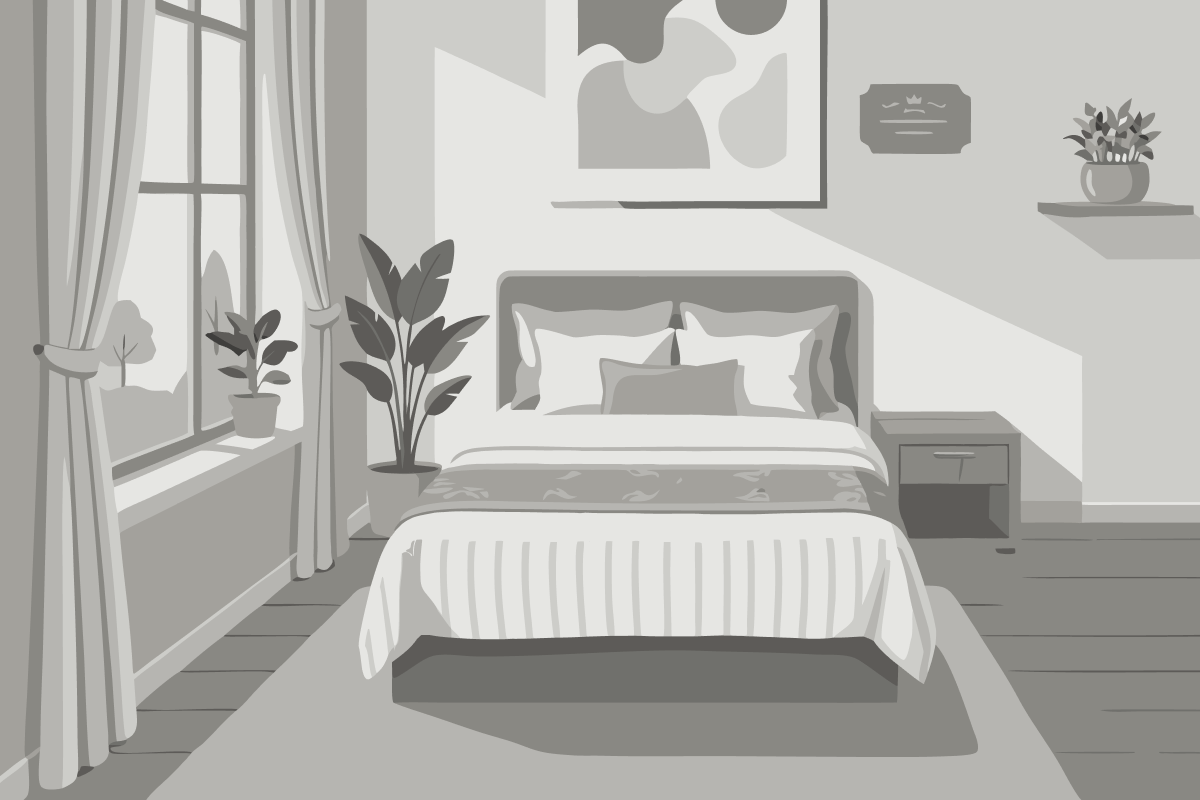 Dreibettzimmer mit Bad